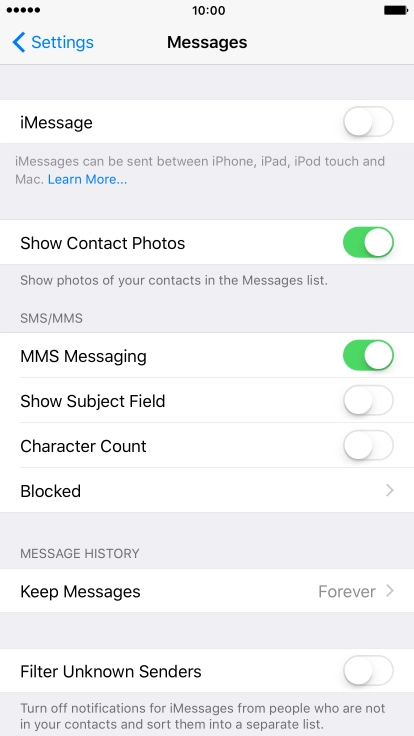 Press the Home key to return to the home screen.