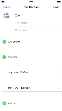 Press Last name and key in the last name.