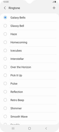 Press the add ring tone icon.