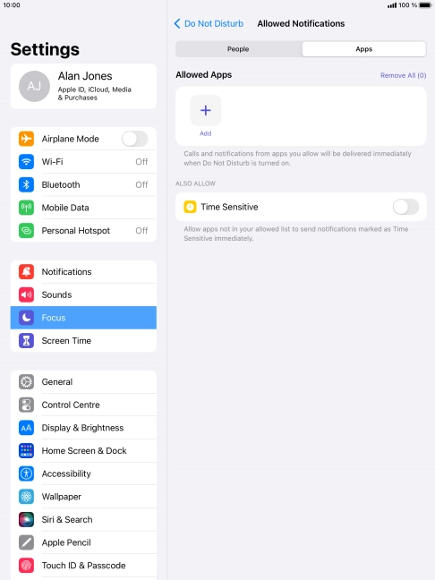 Press the indicator next to 