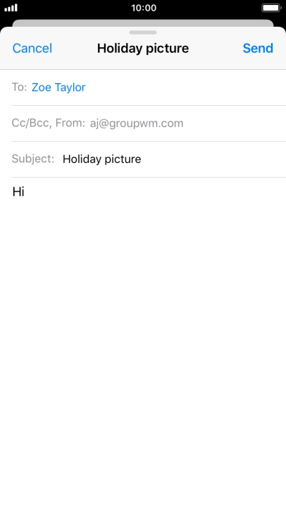 Press and hold the text input field until a pop-up menu is displayed.