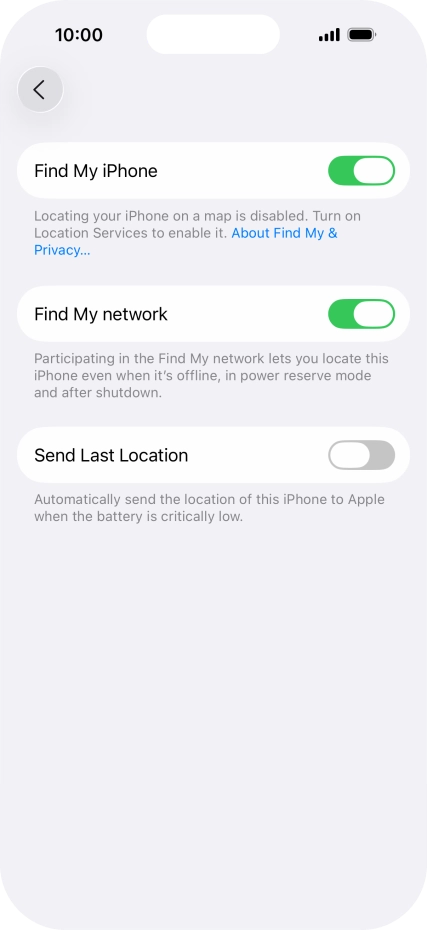 Press the indicator next to 