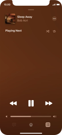 Press the shuffle icon to turn the function on or off.