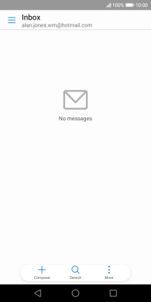 If this screen is displayed, you email account has been recognised and set up automatically. Follow the instructions on the screen to key in more information and finish setting up your phone.