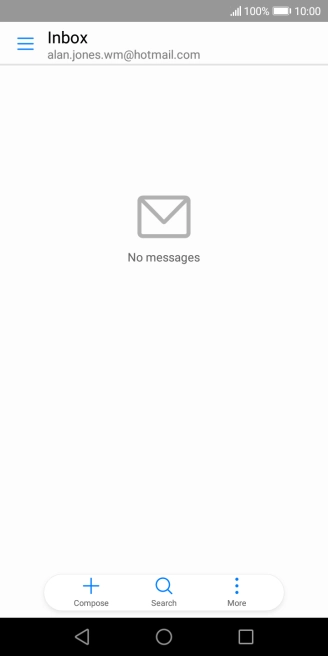 If this screen is displayed, you email account has been recognised and set up automatically. Follow the instructions on the screen to key in more information and finish setting up your phone.