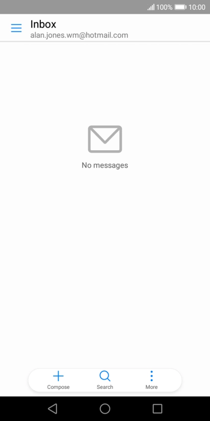 If this screen is displayed, you email account has been recognised and set up automatically. Follow the instructions on the screen to key in more information and finish setting up your phone.
