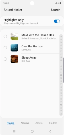 Press the required ring tones to hear them.