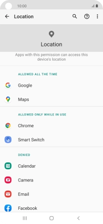 Press the required app. Press the required app.