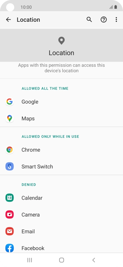 Press the required app. Press the required app.