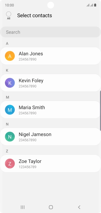 Press the field above 