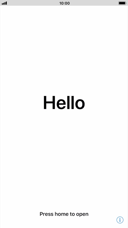 Press the Home key. Press the Home key.