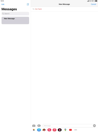 Press the text input field and key in the required text.