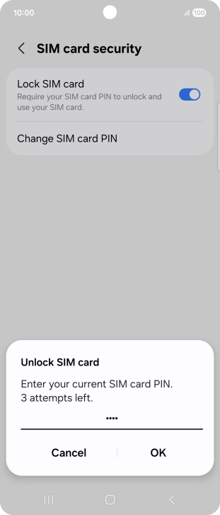 Key in your PIN and press OK.