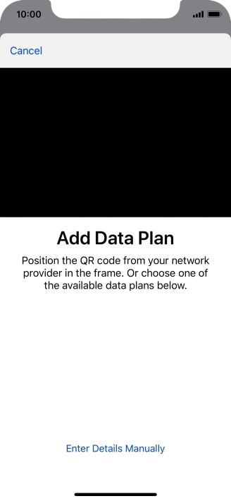 Place the QR code you've received inside the phone camera frame to scan the code.
