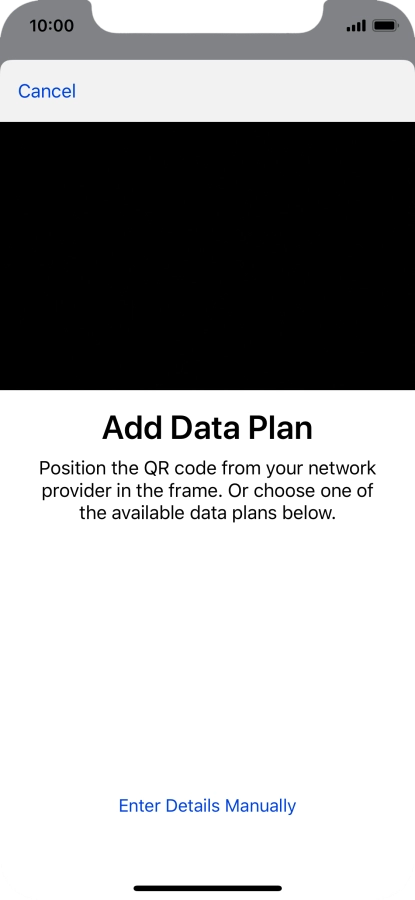 Place the QR code you've received inside the phone camera frame to scan the code.