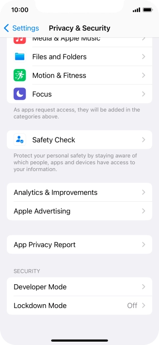 Press App Privacy Report.