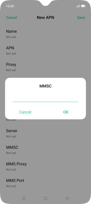 Key in http://pxt.vodafone.net.au/pxtsend and press OK.
