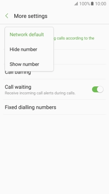 Press Show number to turn on caller identification.