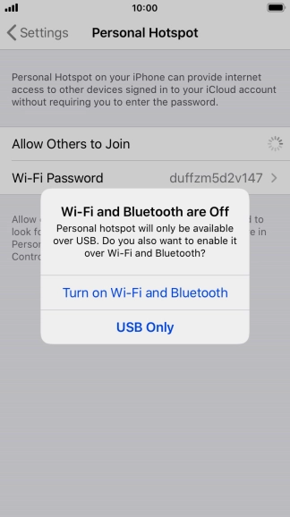 If Wi-Fi is turned off, press Turn on Wi-Fi and Bluetooth.