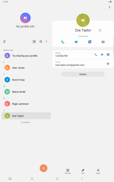 Press the call icon.