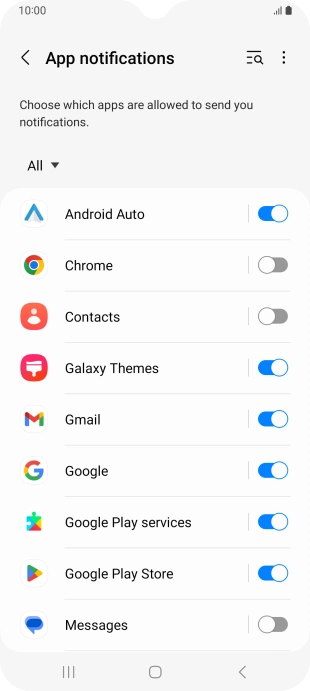 Press the drop down list.