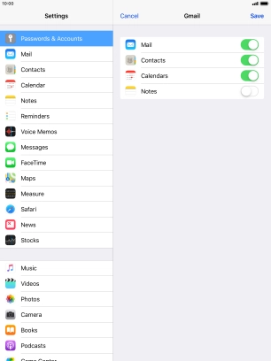 If this screen is displayed, you email account has been recognised and set up automatically. Follow the instructions on the screen to key in more information and finish setting up your tablet.