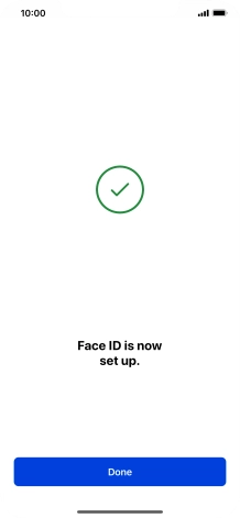 Press Done. If you haven't previously selected a phone lock code, key in a code of your own choice twice.