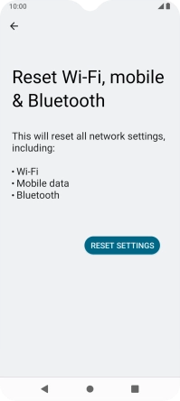 Press RESET SETTINGS.