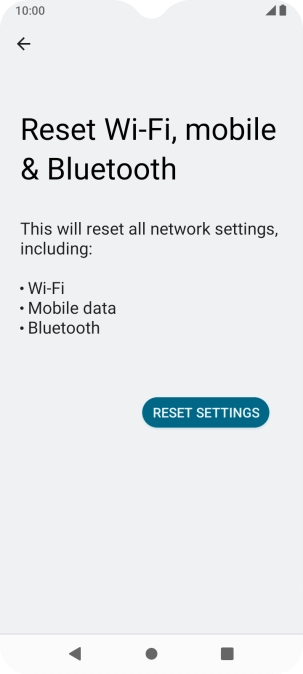 Press RESET SETTINGS.