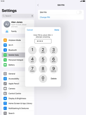 Key in your PIN and press Done.