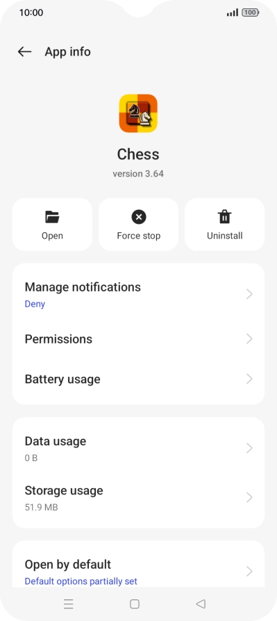 Press Storage usage.