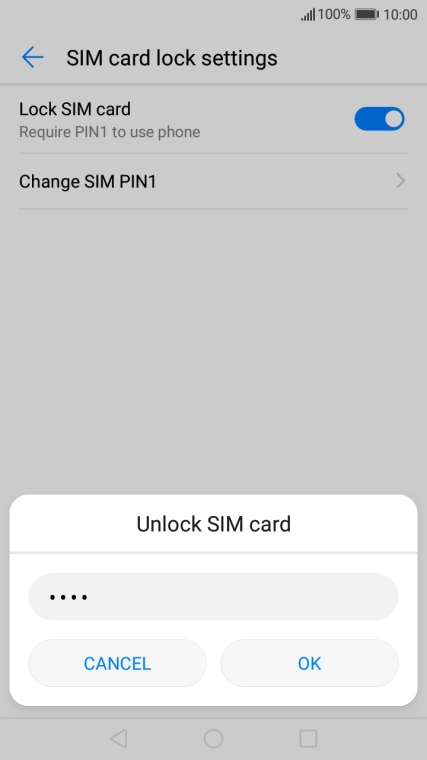 Key in your PIN and press OK.