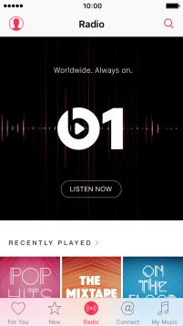 Press LISTEN NOW to start playback of Beats 1.