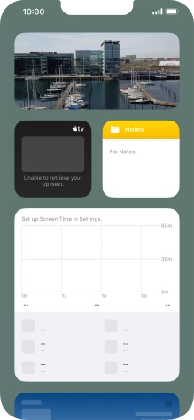 Slide your finger upwards on the screen.
