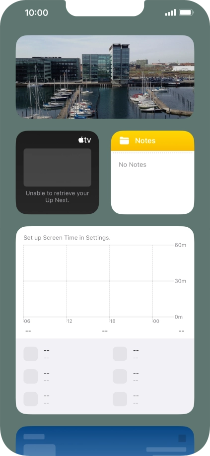Slide your finger upwards on the screen.