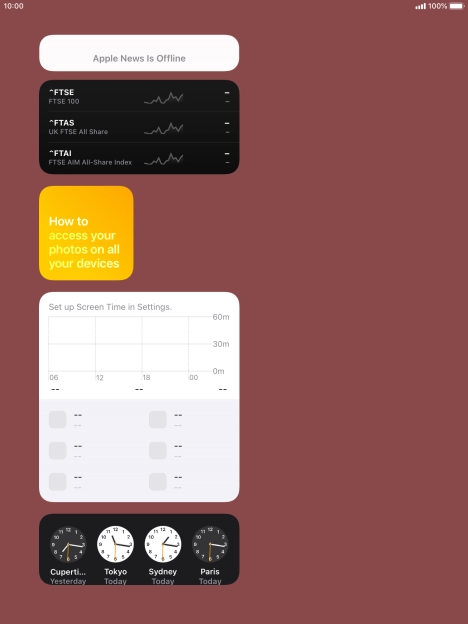 If you're using a Widget Stack: slide up or down on the stack to select the required widget.