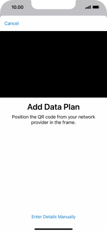 Place the QR code you've received inside the phone camera frame to scan the code.