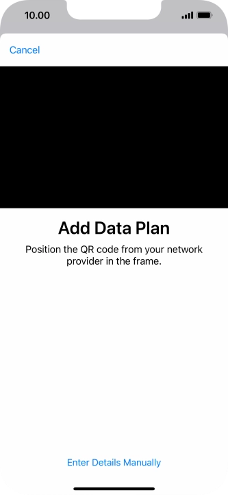 Place the QR code you've received inside the phone camera frame to scan the code.