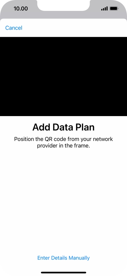 Place the QR code you've received inside the phone camera frame to scan the code.