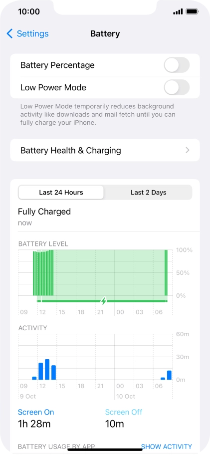 Press the indicator next to 