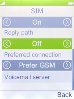 Select Voicemail server. Select Voicemail server.
