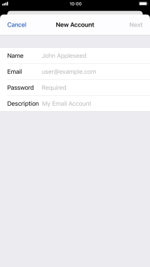 Press Name and key in the required sender name.