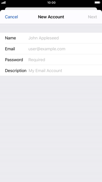 Press Name and key in the required sender name.