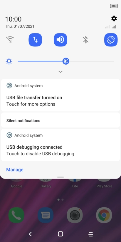 Press Touch for more options.
