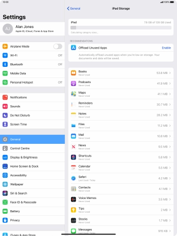 Press the required app.