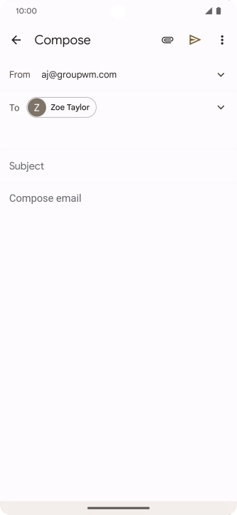 Press Subject and key in the required subject.