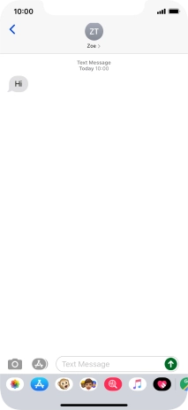 Slide your finger upwards starting from the bottom of the screen to return to the home screen.