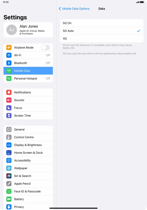 Press the required network mode. Press the required network mode.
