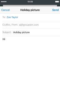 Press and hold the text input field until a pop-up menu is displayed.