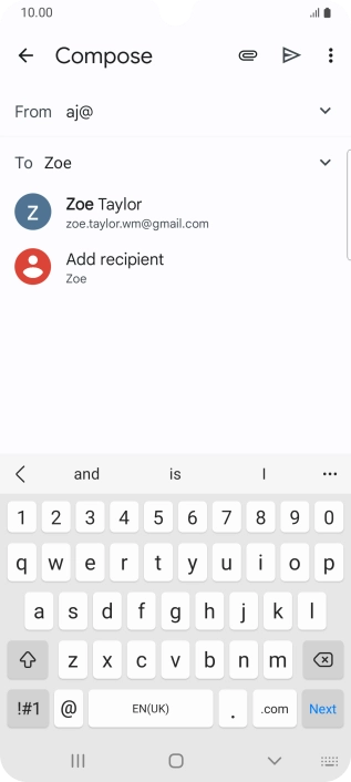 Press the required contact.